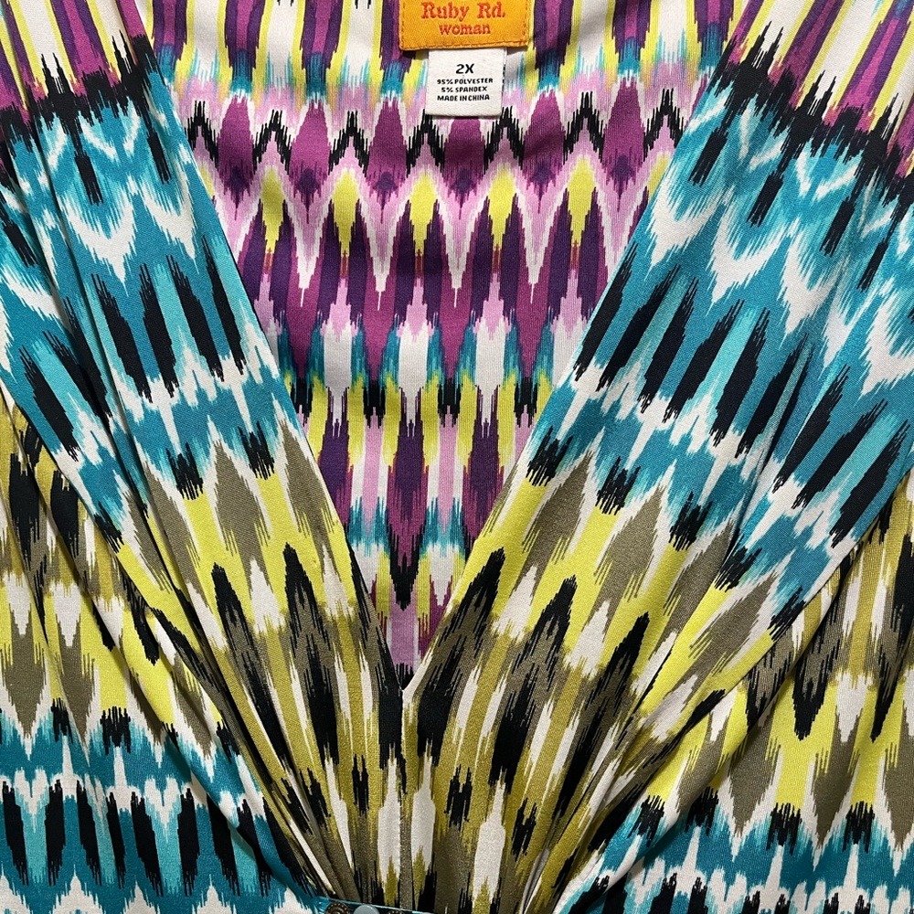 Ruby Rd. Multicolor Patterned Dress - Picture 3 of 3